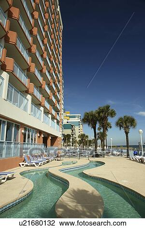 Stock Image -  Myrtle Beach, SC, South Carolina, The Grand Strand, resort, swimming pool, lazy river. Fotosearch