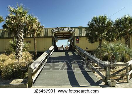 Stock Image -  Myrtle Beach, SC, South Carolina, The Grand Strand, Springmaid Pier. Fotosearch
