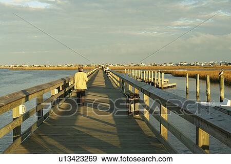 Stock Photo -  Myrtle Beach, SC, South Carolina, The Grand Strand, Murrells Inlet, fishing pier. Fotosearch