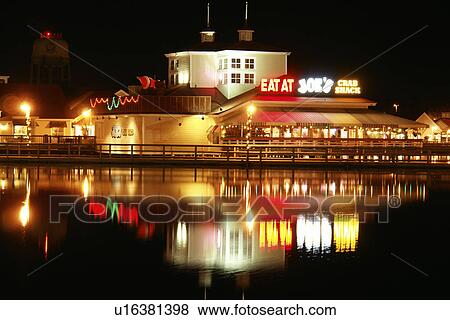 Myrtle Beach, SC, South Carolina, The Grand Strand, Eat at Joe's Crab Shack, evening, water reflection View Large Photo Image Stock Photo -  Myrtle Beach, SC, South Carolina, The Grand Strand, Eat at Joe's Crab Shack, evening, water reflection. Fotosearch