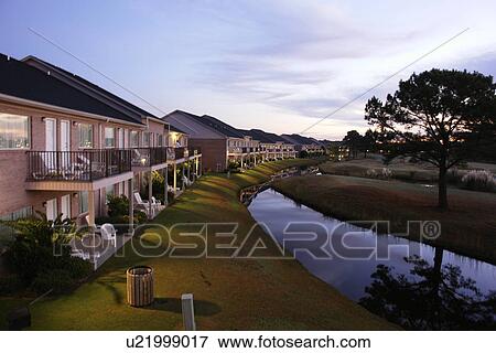 Stock Photo -  Myrtle Beach, SC, South Carolina, The Grand Strand, Plantation Resort, evening. Fotosearch