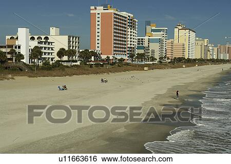 Stock Photograph -  Myrtle Beach, SC, South Carolina, The Grand Strand, resorts, beach. Fotosearch