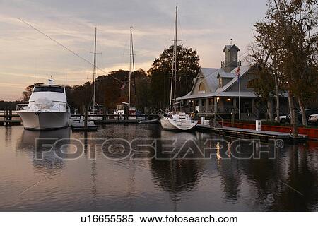 Stock Photography -  Myrtle Beach, SC, South Carolina, The Grand Strand, marina, inlet, sunset. Fotosearch
