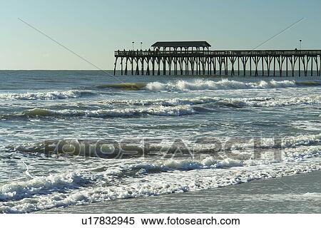 Myrtle Beach, SC, South Carolina, The Grand Strand, fishing pier View Large Photo Image Stock Photography - Myrtle Beach, SC, South Carolina, The Grand Strand, fishing pier. Fotosearch
