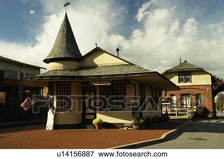 New Hope, PA, Pennsylvania, Historic Train Station View Large Photo Image Stock Photo - New Hope, PA, Pennsylvania, Historic Train Station. Fotosearch