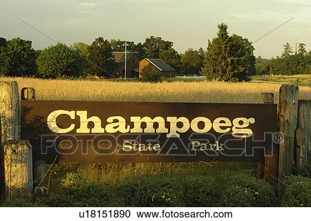 Newberg, OR, Oregon, Willamette Valley, Champoeg State Heritage Area, Champoeg State Park, entrance sign View Large Photo Image Stock Image -  Newberg, OR, Oregon, Willamette Valley, Champoeg State Heritage Area, Champoeg State Park, entrance sign. Fotosearch
