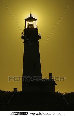 Stock Image -  Newport, OR, Oregon, Pacific Ocean, Pacific Coast Scenic Byway, Rt Route, Highway 101, Yaquina Head Outstanding Natural Area and Lighthouse. Fotosearch
