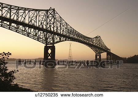 North Bend, OR, Oregon, Pacific Ocean, Pacific Coast Scenic Byway, Rt Route, Highway 101, Conde B. McCullough Memorial Bridge, Coos Bay, cantilever bridge View Large Photo Image Stock Photography -  North Bend, OR, Oregon, Pacific Ocean, Pacific Coast Scenic Byway, Rt Route, Highway 101, Conde B. McCullough Memorial Bridge, Coos Bay, cantilever bridge. Fotosearch