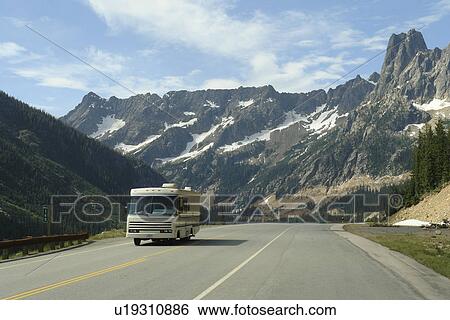 Stock Photograph -  North Cascades Scenic Highway, WA, Washington, Okanogan National Forest, Cascade Range, SR 20, Liberty Bell near Washington Pass. Fotosearch