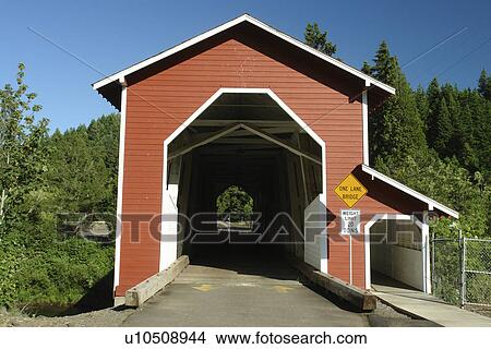 Oakridge, OR, Oregon, Willamette National Forest, covered bridge, West Cascades Scenic Byway, North Fork of Middle Fork of the Willamette River View Large Photo Image Picture - Oakridge, OR, Oregon, Willamette National Forest, covered bridge, West Cascades Scenic Byway, North Fork of Middle Fork of the Willamette River. Fotosearch
