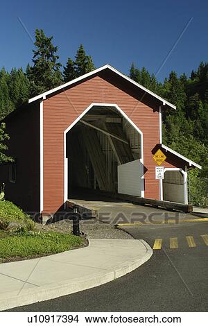Oakridge, OR, Oregon, Willamette National Forest, covered bridge, West Cascades Scenic Byway, North Fork of Middle Fork of the Willamette River View Large Photo Image Picture - Oakridge, OR, Oregon, Willamette National Forest, covered bridge, West Cascades Scenic Byway, North Fork of Middle Fork of the Willamette River. Fotosearch