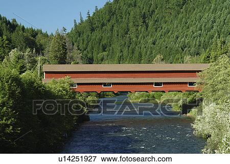 Oakridge, OR, Oregon, Willamette National Forest, covered bridge, West Cascades Scenic Byway, North Fork of Middle Fork of the Willamette River View Large Photo Image Stock Photo - Oakridge, OR, Oregon, Willamette National Forest, covered bridge, West Cascades Scenic Byway, North Fork of Middle Fork of the Willamette River. Fotosearch