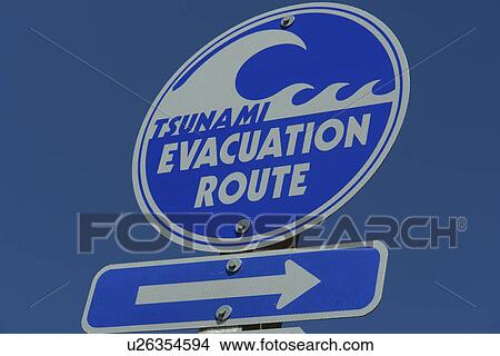 Oceanside, OR, Oregon, Pacific Ocean, Pacific Coast Scenic Byway, Rt Route, Highway 101, Tsunami Evacuation Route road sign View Large Photo Image Picture - Oceanside, OR, Oregon, Pacific Ocean, Pacific Coast Scenic Byway, Rt Route, Highway 101, Tsunami Evacuation Route road sign. Fotosearch