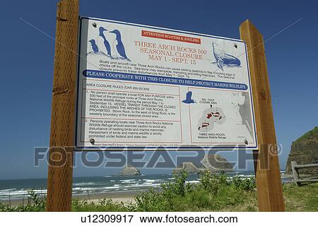 Oceanside, OR, Oregon, Pacific Ocean, Pacific Coast Scenic Byway, Rt Route, Highway 101, Three Arched Rocks, sign View Large Photo Image Stock Photo - Oceanside, OR, Oregon, Pacific Ocean, Pacific Coast Scenic Byway, Rt Route, Highway 101, Three Arched Rocks, sign. Fotosearch