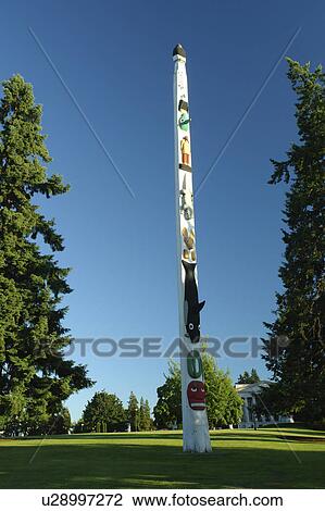 Olympia, WA, Washington, Puget Sound, State Capitol, The Capitol Campus, totem pole View Large Photo Image Stock Image - Olympia, WA, Washington, Puget Sound, State Capitol, The Capitol Campus, totem pole. Fotosearch