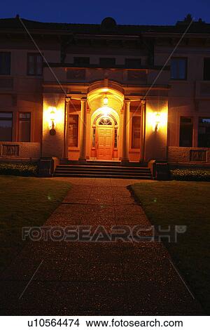 Picture -  Olympia, WA, Washington, State Capitol Museum and Outreach Center, Lord Mansion, evening. Fotosearch