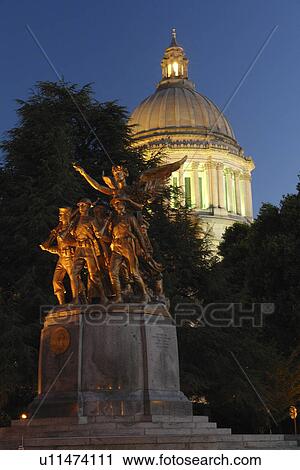 Olympia, WA, Washington, State Capitol, Washington State War Memorial, The Capitol Campus Grounds, evening View Large Photo Image Stock Image - Olympia, WA, Washington, State Capitol, Washington State War Memorial, The Capitol Campus Grounds, evening. Fotosearch