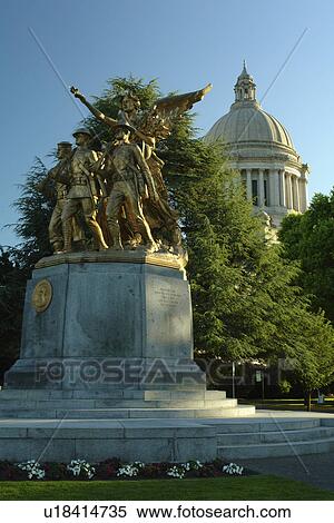 Olympia, WA, Washington, State Capitol, Washington State War Memorial, The Capitol Campus Grounds View Large Photo Image Stock Photography - Olympia, WA, Washington, State Capitol, Washington State War Memorial, The Capitol Campus Grounds. Fotosearch