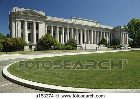 Stock Photo -  Olympia, WA, Washington, Supreme Court, Temple of Justice, The Capitol Campus Grounds. Fotosearch