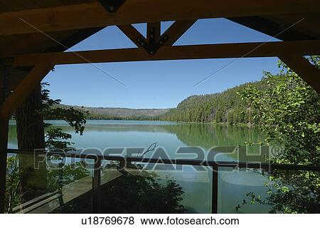 OR, Oregon, Deschutes National Forest, Sisters District, Resort at Suttle Lake, Cascade Range View Large Photo Image Stock Photo - OR, Oregon, Deschutes National Forest, Sisters District, Resort at Suttle Lake, Cascade Range. Fotosearch