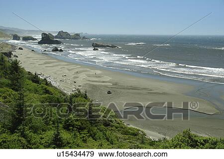OR, Oregon, Pacific Ocean, Pacific Coast Scenic Byway, Rt Route, Highway 101, Cape Sebastian State Scenic Corridor, Viewpoint View Large Photo Image Stock Photo - OR, Oregon, Pacific Ocean, Pacific Coast Scenic Byway, Rt Route, Highway 101, Cape Sebastian State Scenic Corridor, Viewpoint. Fotosearch