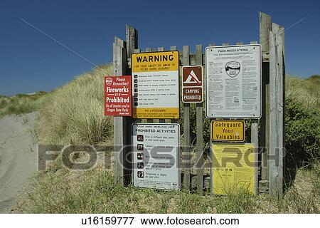 OR, Oregon, Pacific Ocean, Pacific Coast Scenic Byway, Rt Route, Highway 101, Samuel H. Boardman Scenic Corridor, warning signs, ocean shore hazards, public safety View Large Photo Image Stock Photo - OR, Oregon, Pacific Ocean, Pacific Coast Scenic Byway, Rt Route, Highway 101, Samuel H. Boardman Scenic Corridor, warning signs, ocean shore hazards, public safety. Fotosearch