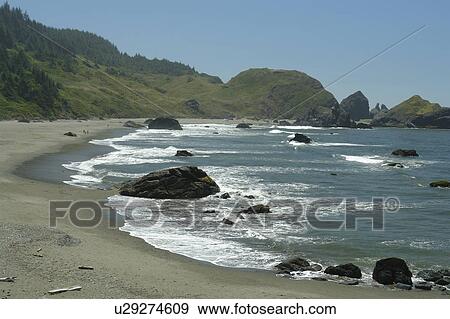 OR, Oregon, Pacific Ocean, Pacific Coast Scenic Byway, Rt Route, Highway 101, Samuel H. Boardman Scenic Corridor, Sea Stacks View Large Photo Image Stock Photo - OR, Oregon, Pacific Ocean, Pacific Coast Scenic Byway, Rt Route, Highway 101, Samuel H. Boardman Scenic Corridor, Sea Stacks. Fotosearch