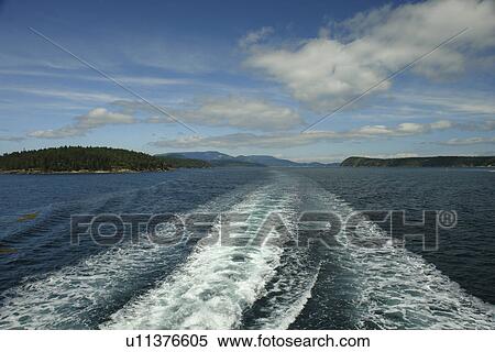 Stock Photography -  Orcas, WA, Washington, Puget Sound, San Juan Islands, Orcas Island, Washington State ferry to British Columbia, Canada. Fotosearch