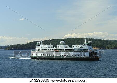 Stock Photography -  Orcas, WA, Washington, Puget Sound, San Juan Islands, Orcas Island, Washington State ferry to British Columbia, Canada. Fotosearch