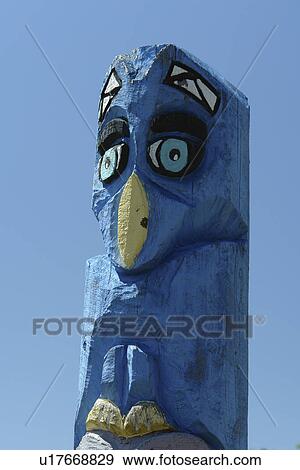 Orick, CA, California, Stone Lagoon, totem pole View Large Photo Image Stock Photo - Orick, CA, California, Stone Lagoon, totem pole. Fotosearch