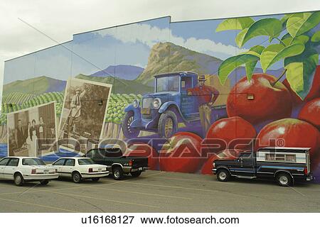Stock Photo -  Peachland, British Columbia, Canada, fruit, wall mural. Fotosearch