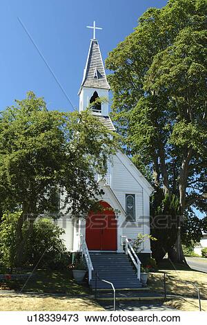 Stock Image -  Port Townsend, WA, Washington, Puget Sound, Olympic Peninsula, church. Fotosearch