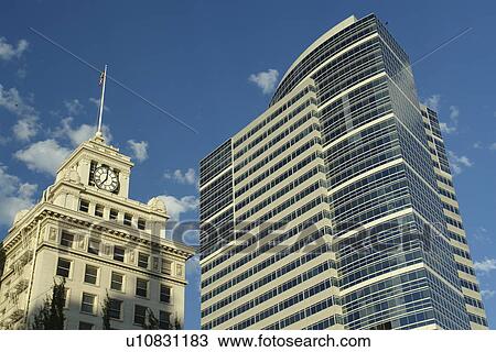 Portland, OR, Oregon, downtown, high-rise buildings, modern, old View Large Photo Image Stock Image - Portland, OR, Oregon, downtown, high-rise buildings, modern, old. Fotosearch