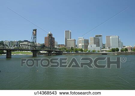 Portland, OR, Oregon, Willamette River, Hawthorne Lift Bridge, downtown, skyline View Large Photo Image Stock Image - Portland, OR, Oregon, Willamette River, Hawthorne Lift Bridge, downtown, skyline. Fotosearch