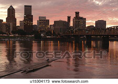 Portland, OR, Oregon, Willamette River, downtown, skyline, sunset View Large Photo Image Stock Image - Portland, OR, Oregon, Willamette River, downtown, skyline, sunset. Fotosearch