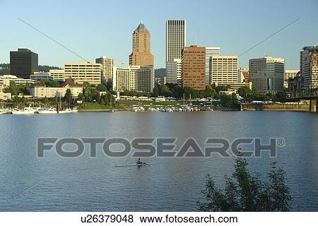 Portland, OR, Oregon, Willamette River, downtown, skyline View Large Photo Image Stock Photo - Portland, OR, Oregon, Willamette River, downtown, skyline. Fotosearch