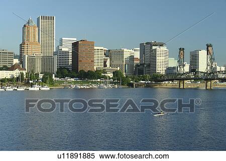 Portland, OR, Oregon, Willamette River, Hawthorne Lift Bridge, downtown, skyline View Large Photo Image Stock Photography - Portland, OR, Oregon, Willamette River, Hawthorne Lift Bridge, downtown, skyline. Fotosearch