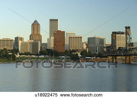 Portland, OR, Oregon, Willamette River, downtown, skyline View Large Photo Image Stock Photography - Portland, OR, Oregon, Willamette River, downtown, skyline. Fotosearch