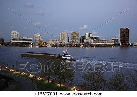 Portsmouth, Norfolk, VA, Virginia, Hampton Roads Area, skyline, evening View Large Photo Image Stock Image - Portsmouth, Norfolk, VA, Virginia, Hampton Roads Area, skyline, evening. Fotosearch