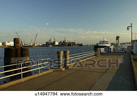 Portsmouth, VA, Virginia, Hampton Roads Area, Naval Shipyard View Large Photo Image Picture - Portsmouth, VA, Virginia, Hampton Roads Area, Naval Shipyard. Fotosearch