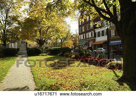 Stock Image -  Princeton, NJ, New Jersey, Downtown, Edgar Palmer Square. Fotosearch