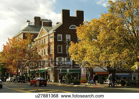 Stock Photo -  Princeton, NJ, New Jersey, Downtown, Nassau Street. Fotosearch