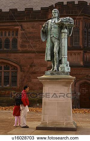 Stock Image -  Princeton, NJ, New Jersey, Princeton University, John Witherspoon Statue. Fotosearch