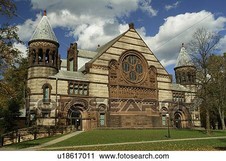 Stock Image -  Princeton, NJ, New Jersey, Princeton University, Nassau Hall, autumn. Fotosearch