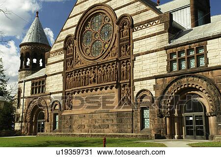 Stock Image -  Princeton, NJ, New Jersey, Princeton University, Nassau Hall, autumn. Fotosearch
