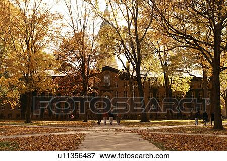 Stock Photo -  Princeton, NJ, New Jersey, Princeton University, Nassau Hall, autumn. Fotosearch