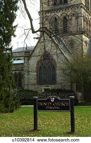 Picture -  Princeton, NJ, New Jersey, Trinity Episcopal Church. Fotosearch