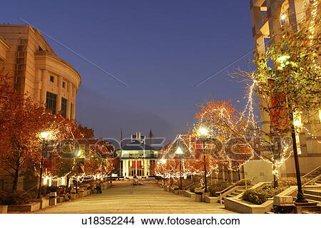 Raleigh, NC, North Carolina, Downtown, Bicentennial Plaza, evening View Large Photo Image Picture - Raleigh, NC, North Carolina, Downtown, Bicentennial Plaza, evening. Fotosearch