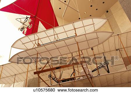 Stock Image -  Raleigh, NC, North Carolina, Downtown, North Carolina Museum of History, Wright Brothers Plane. Fotosearch