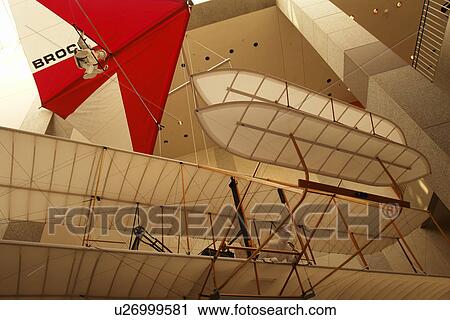 Stock Image -  Raleigh, NC, North Carolina, Downtown, North Carolina Museum of History, Wright Brothers Plane. Fotosearch